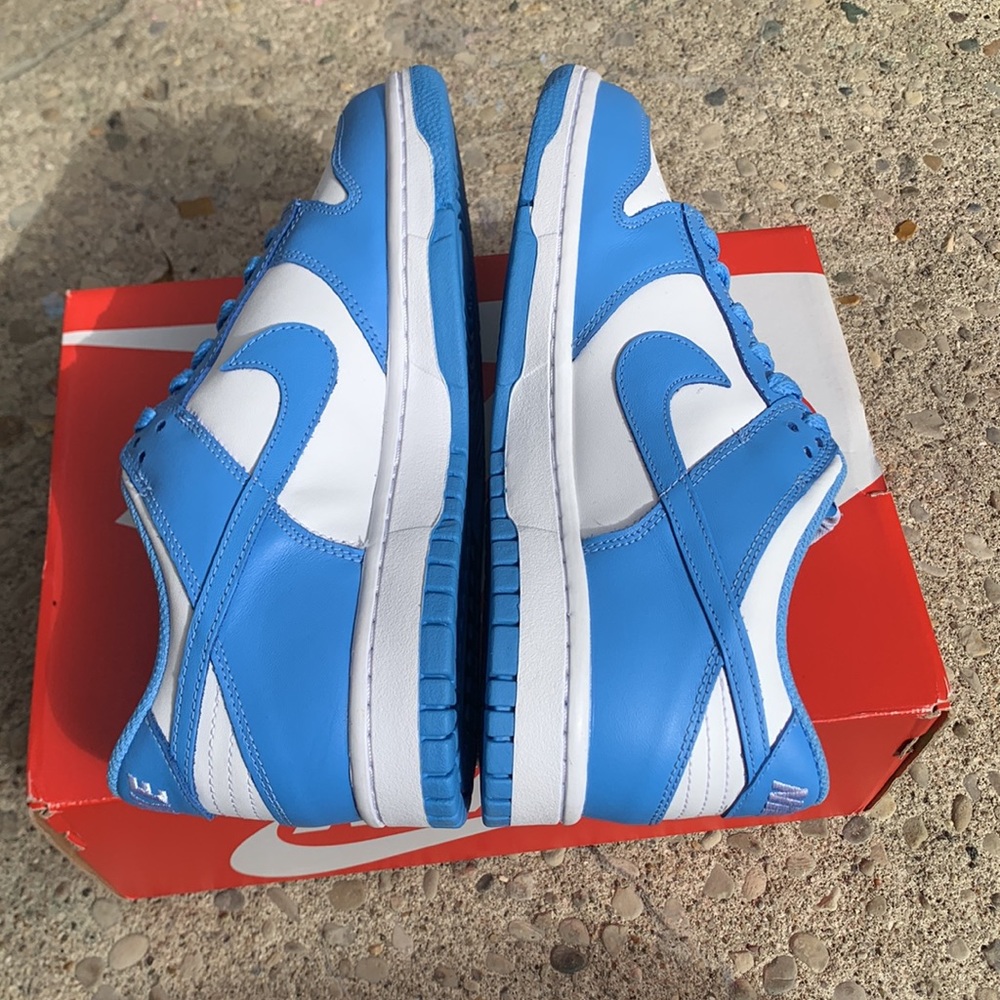 NEW Nike Dunk Low University Blue UNC 7Y/8.5 women - Picture 9 of 17